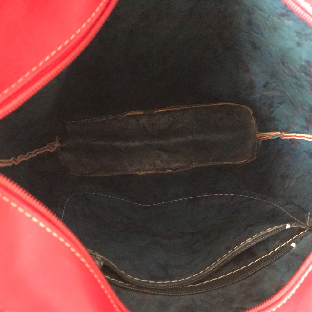 Chanline Paris Vtg Leather Tote Bag Shoulder Purse - Picture 10 of 10